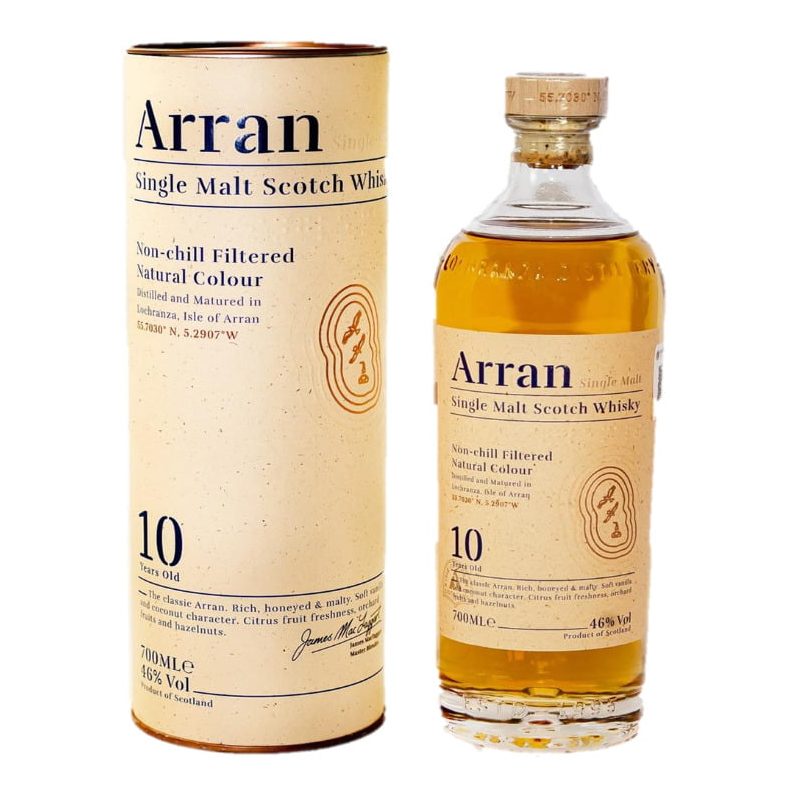 arran whisky 10 años 700ml - Bodega Mi Amiga