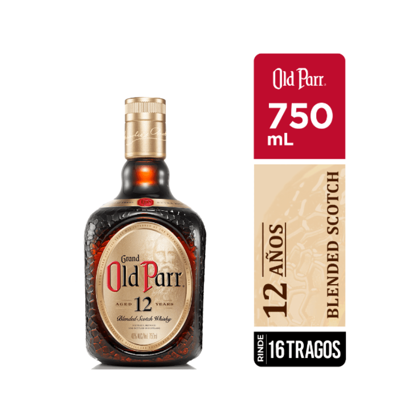 OLD PARR 12 AÑOS WHISKY 750 ML - Bodega Mi Amiga