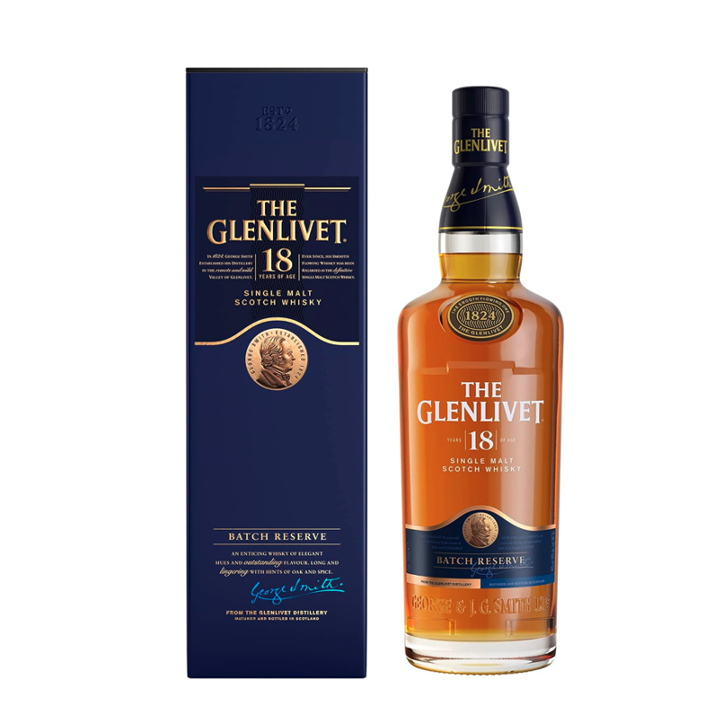 GLENLIVET 18 AÑOS SINGLE MALT WHISKY 750 ML - Bodega Mi Amiga