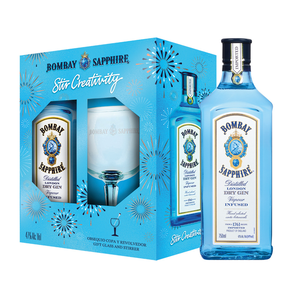 Bombay – The Golden Bay ESTUCHE BOMBAY SAPPHIRE 750 ML - Bodega Mi Amiga